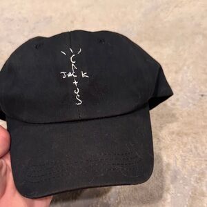 Cactus Jack Black White Strapback Hat Cap Dad Hat Hip Hop Travis Scott
